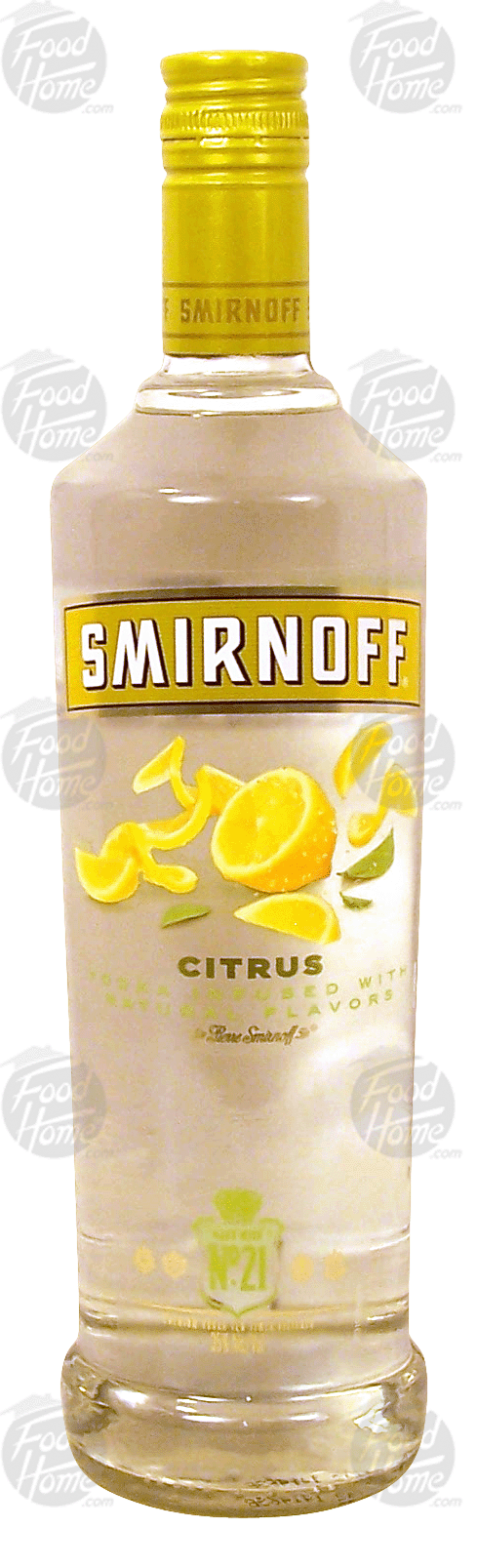 Smirnoff No. 21 citrus flavor vodka, 35% alc. by vol. Full-Size Picture